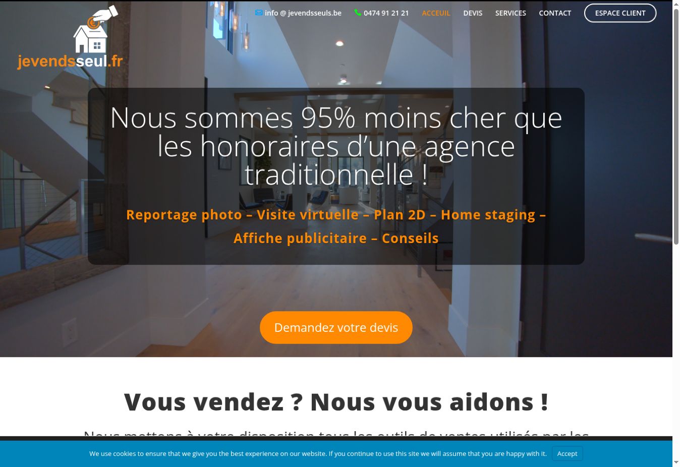 Aperçu du site Je Vends Seul